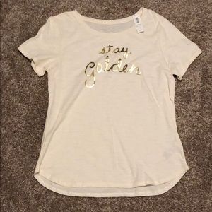 Cream white tee shirt